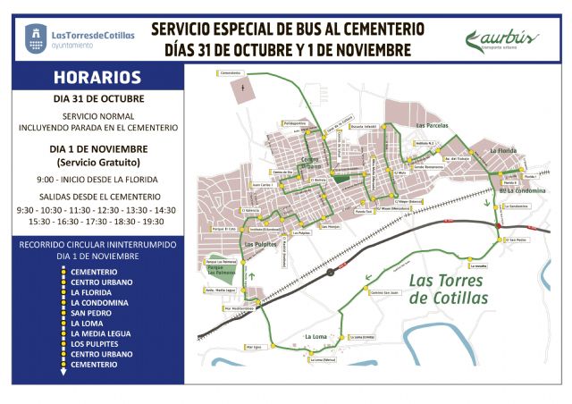 El día de Todos los Santos contará un año más con un servicio gratuito de bus - 1, Foto 1
