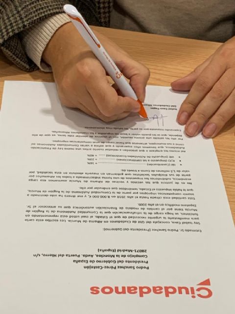 El Grupo Municipal de Ciudadanos de Alhama escribe una carta a Pedro Snchez, Foto 2