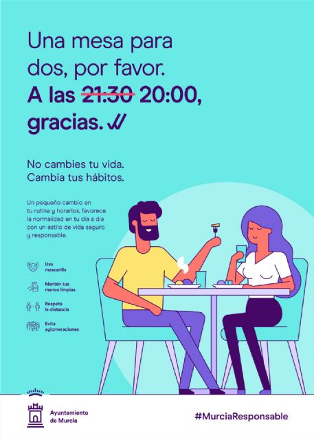 Una campaña anima a los murcianos a cambiar de hábitos para cumplir los confinamientos perimetral y nocturno - 2, Foto 2