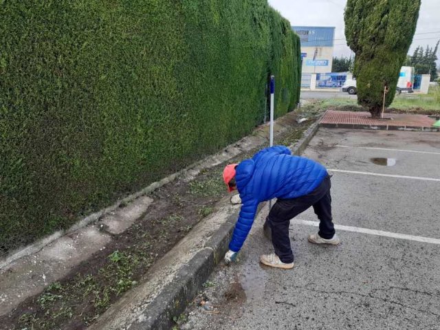 Servicios Municipales cuenta con la colaboración de Intedis para la adecuación de los aledaños del cementerio municipal - 1, Foto 1