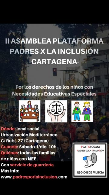 Padres de alumnos con necesidades educativas especiales de la región celebran su segunda asamblea en Cartagena - 1, Foto 1