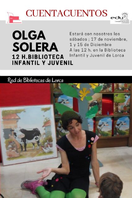Nueva edición de los Sábados de Cuento de la Biblioteca Infantil y Juvenil este sábado a las 12 horas con la actriz Olga Solera - 1, Foto 1