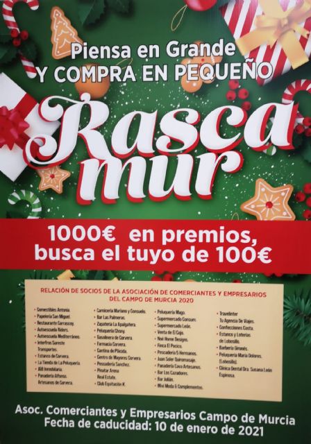 Comerciantes y Empresarios del Campo de Murcia presentan la campaña Rascamur para fomentar y apoyar el comercio local - 2, Foto 2
