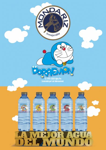 Aguas de Mondariz se viste con la imagen de Doraemon, la mítica serie de dibujos animados que celebra este año su 50 aniversario - 1, Foto 1