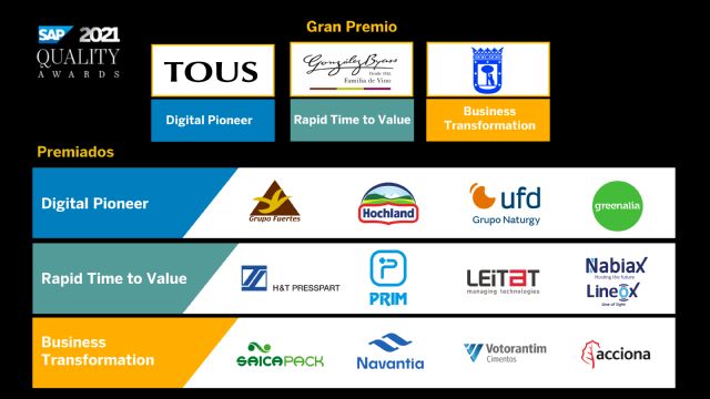 Ayuntamiento de Madrid, Gonzalez Byass y TOUS, galardonados  con el Gran Premio en los SAP Quality Awards 2021 - 3, Foto 3