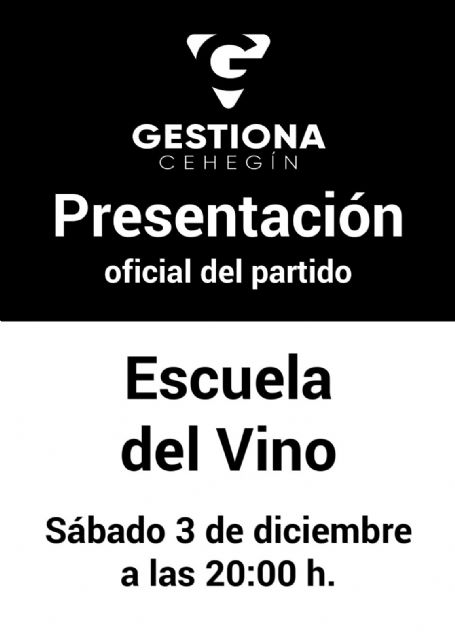 Presentación oficial del partido Gestiona Cehegín - 1, Foto 1