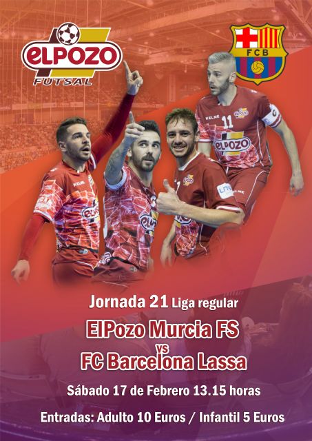 ElPozo Murcia vs FC Barcelona Lassa, sábado 17 de Febrero a las 13.15 horas en el Palacio de Deportes - 1, Foto 1
