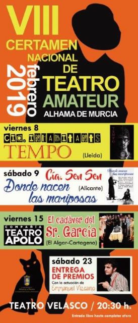 Obras seleccionadas para el VIII Certamen Nacional de Teatro Amateur 2019, Foto 1