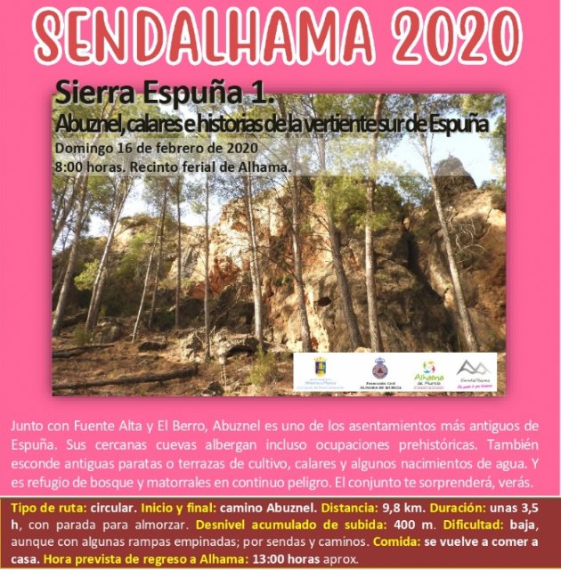 Apertura del plazo de inscripcin para las rutas n 1 y n 2 de Sendalhama 2020, Foto 1