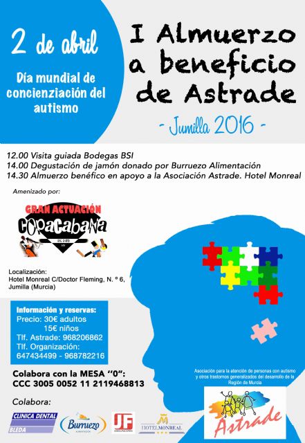 Astrade organiza en Jumilla una comida solidaria por el Día del Autismo - 1, Foto 1