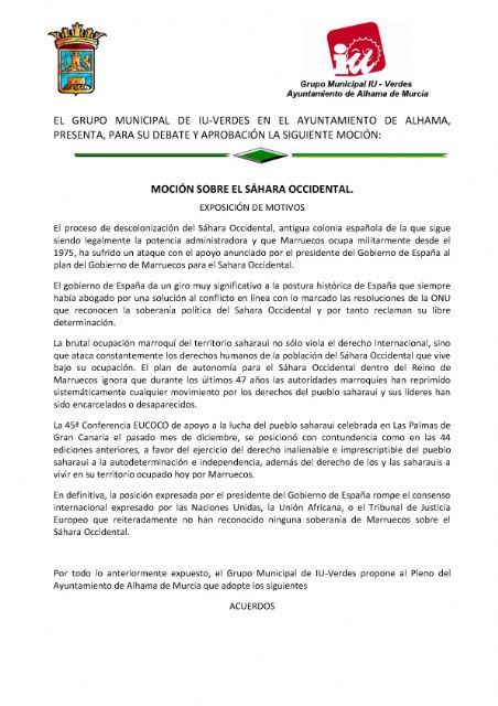 Valoracin del Pleno Ordinario del 29 de marzo de 2022. IU-verdes Alhama de Murcia, Foto 3