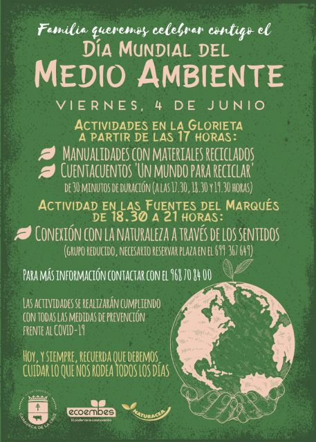El Ayuntamiento de Caravaca conmemora este viernes, 4 de junio, el Día Mundial del Medio Ambiente con actividades al aire libre para el público familiar - 1, Foto 1