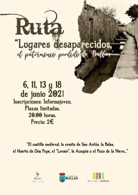 Rutas a lugares desaparecidos del Patrimonio de Bullas - 1, Foto 1