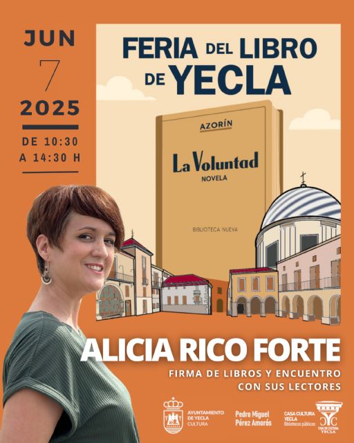 Firma de la escritora Alicia Rico Forte en la Feria del Libro de Yecla - 1, Foto 1