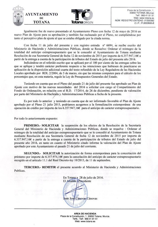 Los fallidos Planes de Ajuste del PP en 2012 y 2013, costarán 35 millones de euros a los totaneros, Foto 2