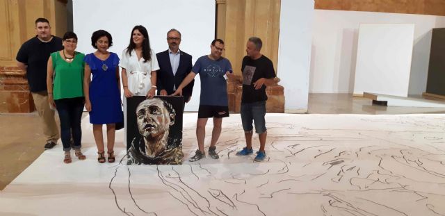 Santiago Ydáñez pinta en Caravaca el lienzo más grande de España para la exposición ´Místicos´ - 5, Foto 5
