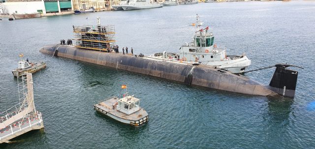 El submarino S-81 ´Isaac Peral´, de nuevo a flote tras su primera varada programada - 1, Foto 1