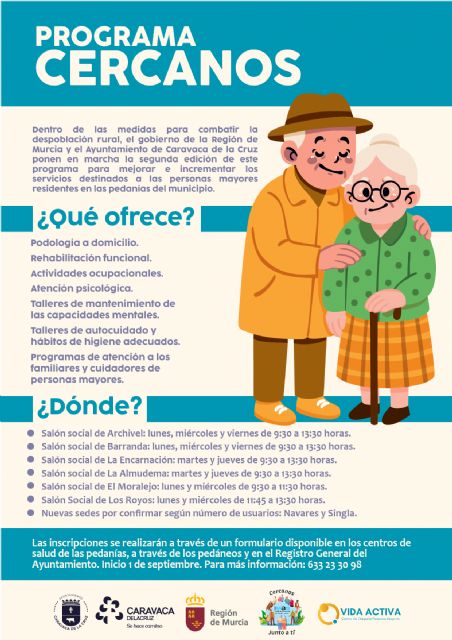 El programa 'Cercanos' vuelve a las pedan�as de Caravaca para acercar servicios y promover el envejecimiento activo