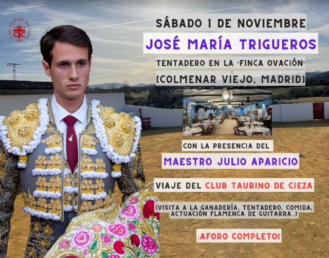 José María Trigueros realizará su primer tentadero como matador de toros en la Finca del maestro Julio Aparicio - 1, Foto 1