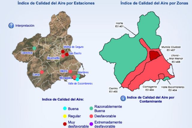 Continúa activado el Nivel 1 preventivo por partículas en suspensión en Cartagena, La Aljorra, litoral y valle de Escombreras - 1, Foto 1