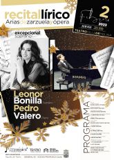 La soprano Leonor Bonilla y el pianista Pedro Valero ofrecen un RECITAL LRICO con arias de zarzuela y pera en el Teatro Villa de Molina el jueves 2 de febrero