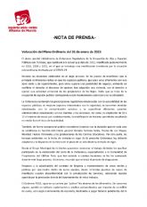 Valoraci�n del Pleno Ordinario del 31 de enero de 2023. IU-verdes Alhama de Murcia