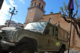 El Ejército de Tierra refuerza la vigilancia de circulación a los diferentes barrios, caminos rurales del extrarradio, pedanías y Sierra Espuña