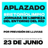 El Reto Ro Limpio se aplaza al da 23 de junio ante la previsin de lluvia para mañana