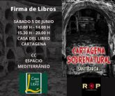 Santi Garca, de Rutas Misteriosas, firmar ejemplares de Cartagena Sobrenatural en la Casa del Libro de Cartagena