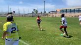 Medio centenar de participantes en la jornada 'Mujeres en rugby' celebrada en el campo municipal de césped