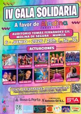 La IV Gala Solidaria a favor de la Fundaci�n Aladina se celebra en Molina de Segura el s�bado 6 de junio