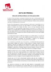 Valoración del Pleno Ordinario del 29 de junio de 2021. IU-verdes Alhama de Murcia