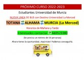 Autobús Totana al Campus de La Merced