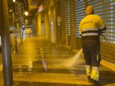 El dispositivo de limpieza viaria en Lorca supera las 1.850 horas de trabajo en la �ltima semana, prestando un servicio ininterrumpido de lunes a viernes