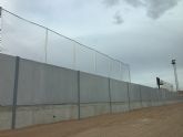 Finalizan las obras de reconstrucción del muro del campo de fútbol