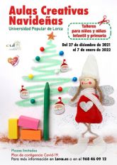El Ayuntamiento de Lorca abre el plazo para nueva edicin de las 'Aulas Creativas Navideñas' de la Universidad Popular que se impartirn del 27 de diciembre al 7 de enero