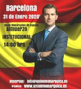 La Unión Monárquica celebrará en Barcelona un almuerzo institucional, en honor al Rey de España