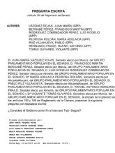 El PP anuncia que el Gobierno de Sánchez admite por escrito que entre sus planes no está la supervivencia del trasvase Tajo Segura