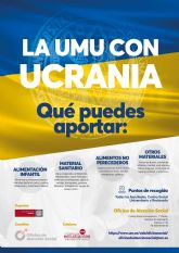 La Universidad de Murcia organiza una gran recogida de material sanitario y alimentos para Ucrania