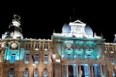 El Palacio Consistorial, entre los 265 monumentos iluminados de azul en el Dia Mundial de la Concienciacion sobre el Autismo