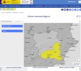 Meteorología advierte de tormentas a partir de las 13:00 horas de hoy jueves en Altiplano, Noroeste y Vega del Segura