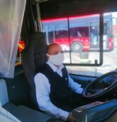 La solidaridad de empresas y ciudadanos dota de mascarillas al transporte pblico urbano de Murcia