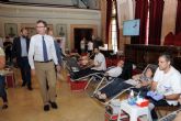 Ms de 200 personas muestran su solidaridad donando sangre en la jornada matinal deI Maratn de Murcia