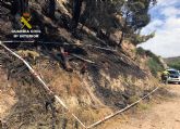 La Guardia Civil investiga a tres menores por dos incendios en el paraje El Menjú de Cieza