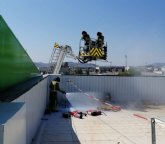 Incendio en el polígono industrial El Saladar, en Lorquí Incendio en el polígono industrial El Saladar, en Lorquí