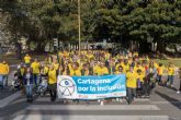 'Cartagena por la inclusin' llena de amarillo las calles del centro de la ciudad