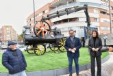 El Ayuntamiento de Lorca instala la histrica locomvil en la rotonda situada entre las avenidas Europa y Rafael Maroto