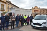 Lorca incorpora dos nuevas furgonetas al servicio de limpieza viaria y un vehículo para mantenimiento en la sección de Tráfico