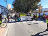 Los colectivos a favor de la movilidad sostenible inician 2021 pedaleando por las calles de Cartagena