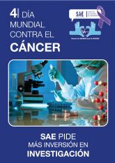 4 de febrero, Da Mundial Contra el Cncer. SAE demanda ms inversin en investigacin